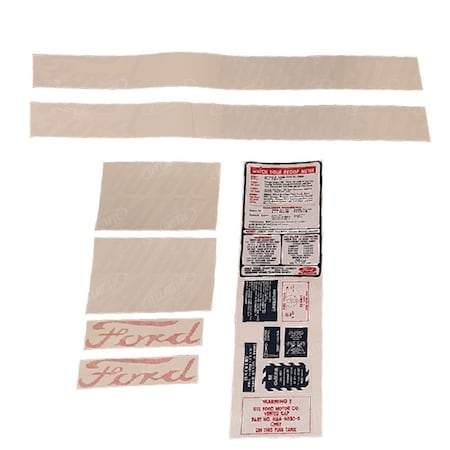 Aftermarket DKFD6015862 Complete Decal Kit Fits Ford 601 641 651 661 ('58-'62) MAE30-1507